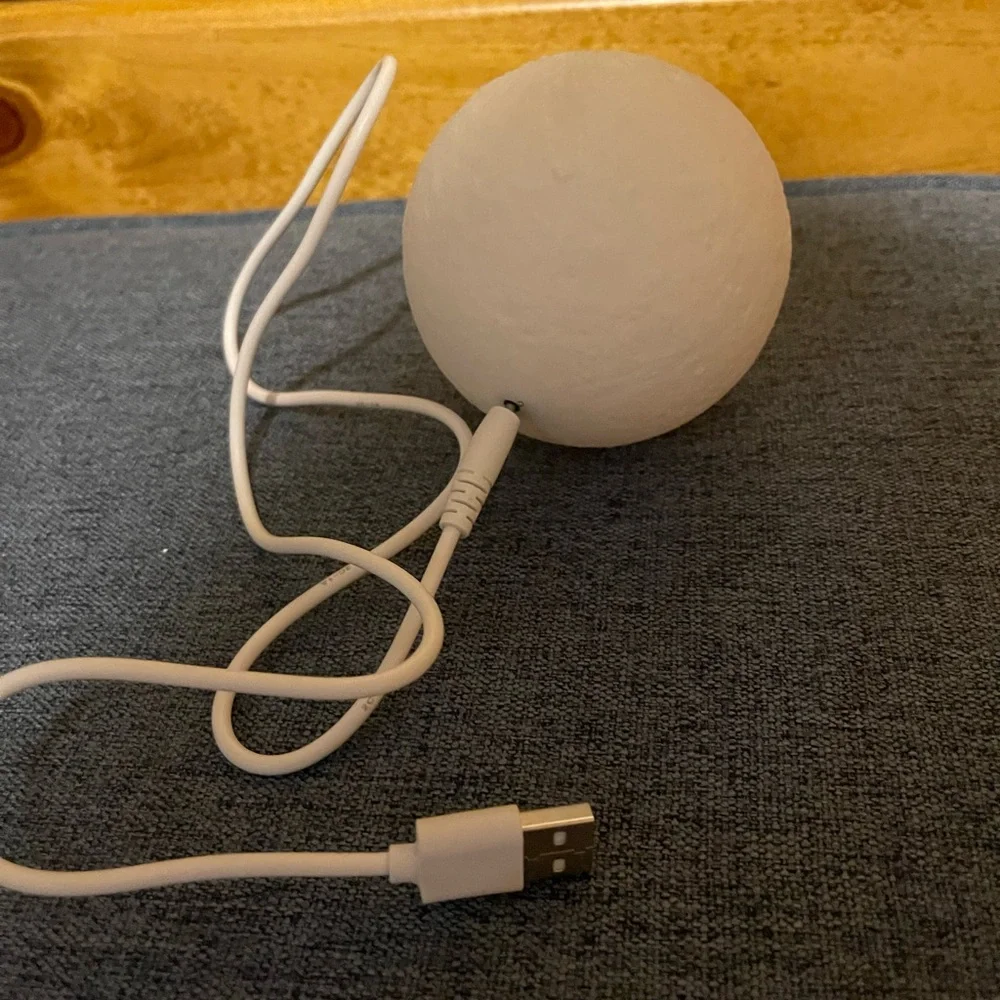 White Moon Lamp with Stand